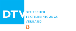 Deutschen Textilreinigungsverbands (DTV) Logo des Deutschen Textilreinigungsverbands (DTV) mit orangefarbener Blume.